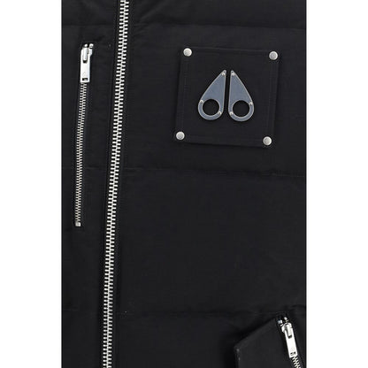 Black Cotton Sleeveless Jacket