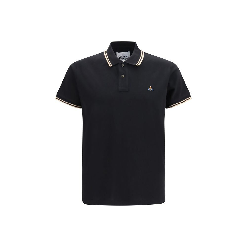 Black Cotton Polo Shirt
