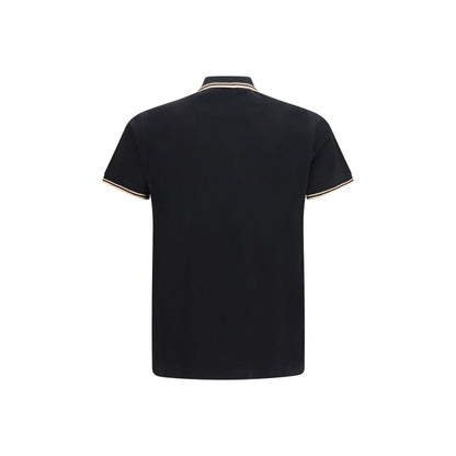Black Cotton Polo Shirt