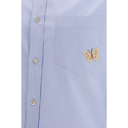 Blue Cotton Dress Shirt
