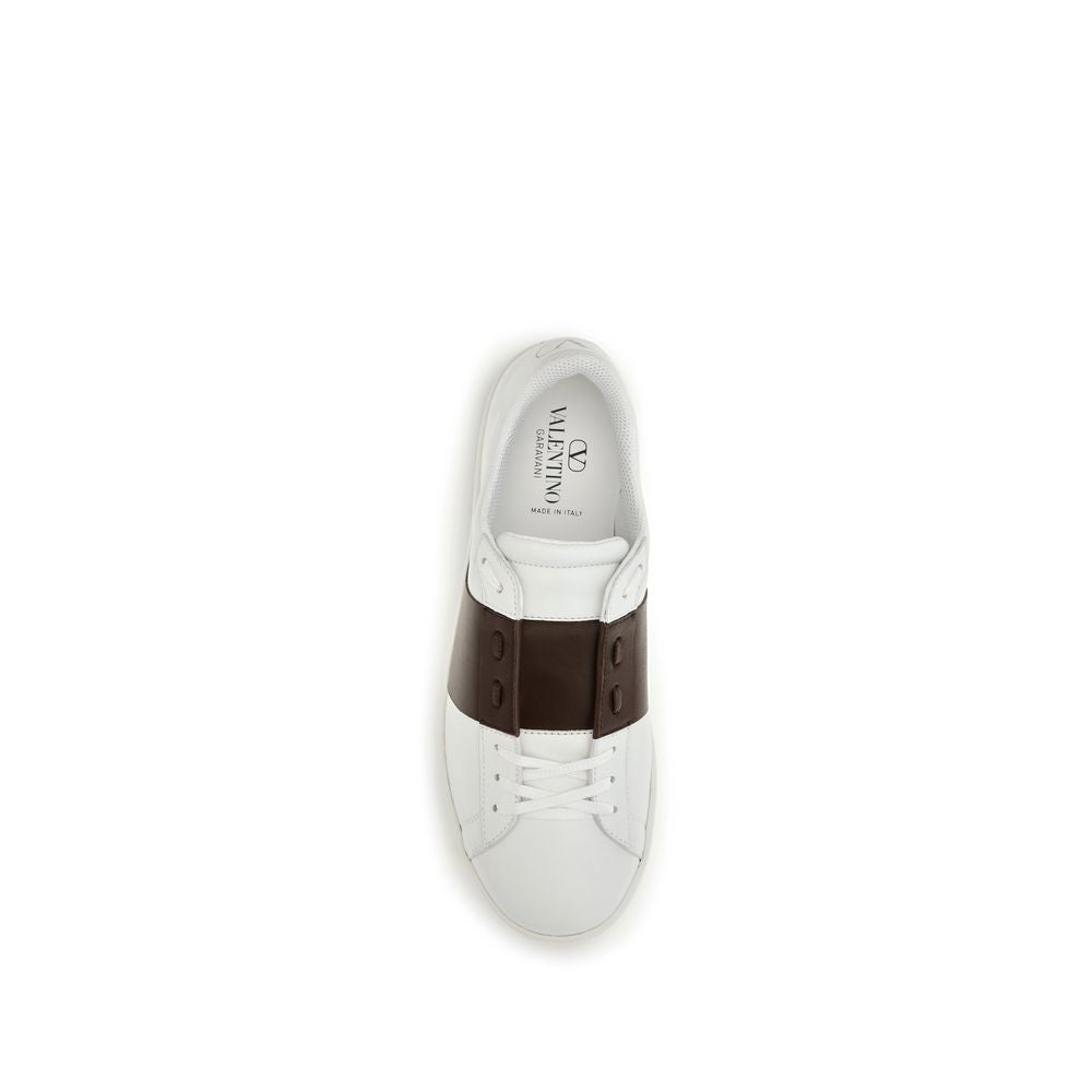 White Calf Leather Bos Taurus Low Top Sneakers