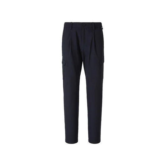 Blue Polyester Cargo Pants