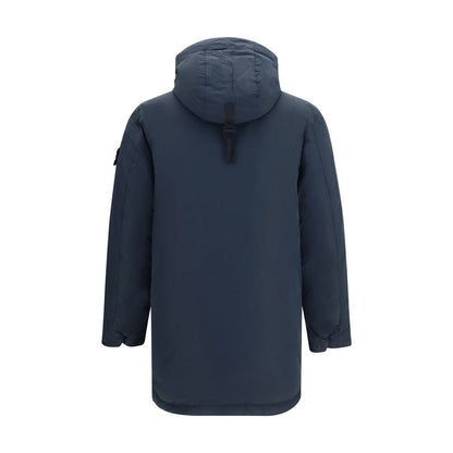 Blue Polyester Coat