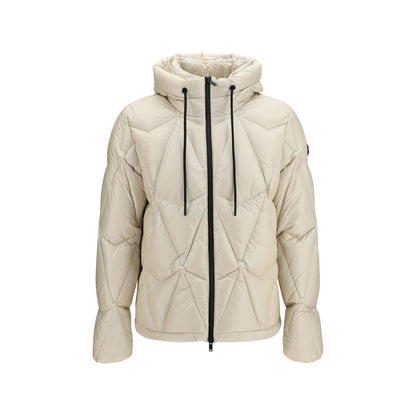 Beige Nylon Full-Length Jacket
