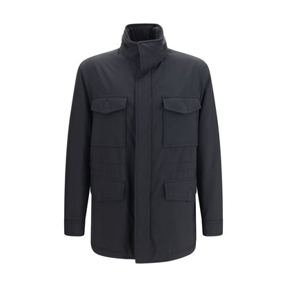 Blue Wool Oves Aries Full-Length Jacket