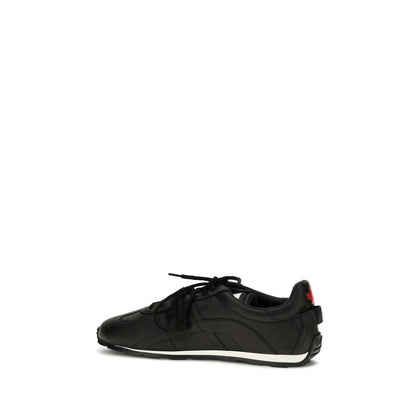 Black Calf Leather Bos Taurus Athletic Sneakers