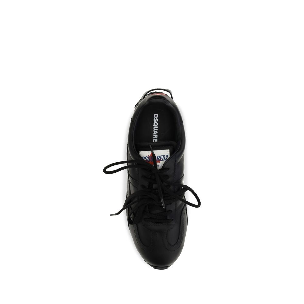 Black Calf Leather Bos Taurus Athletic Sneakers