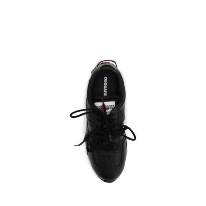 Black Calf Leather Bos Taurus Athletic Sneakers