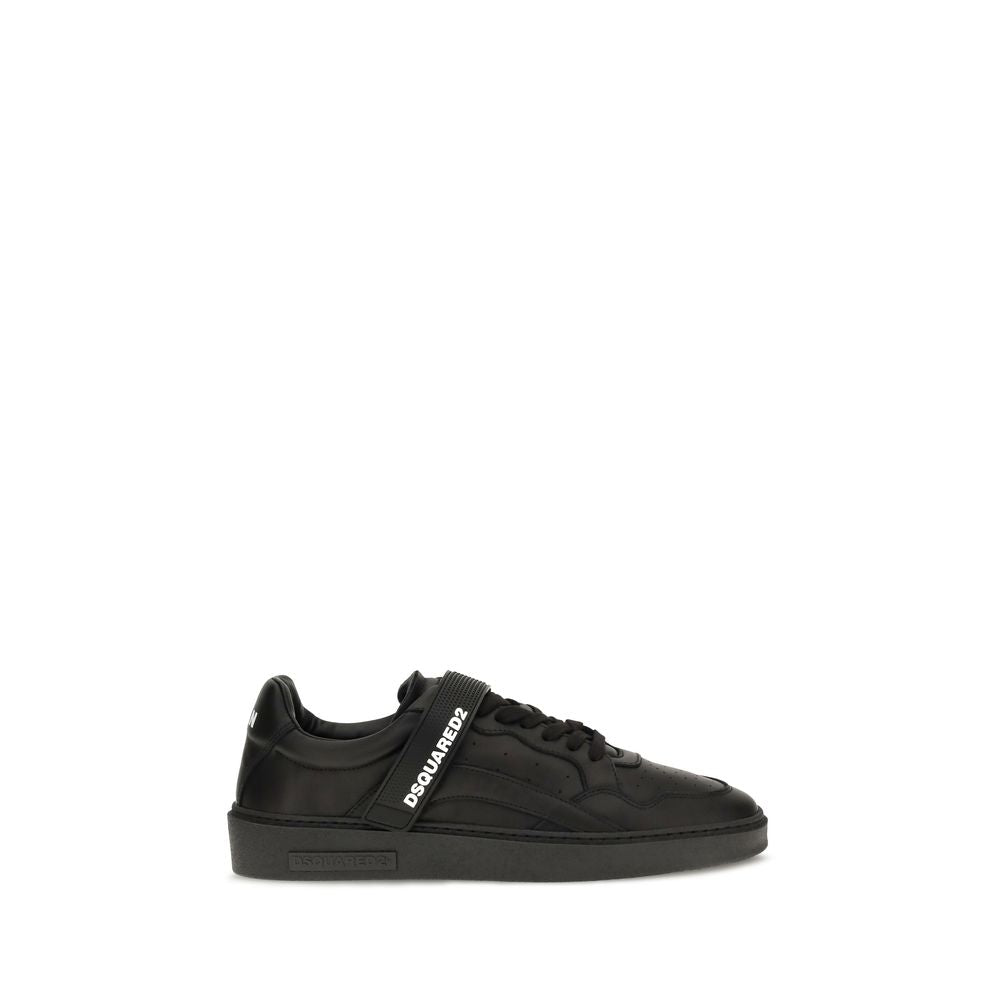 Black Calf Leather Bos Taurus Athletic Sneakers