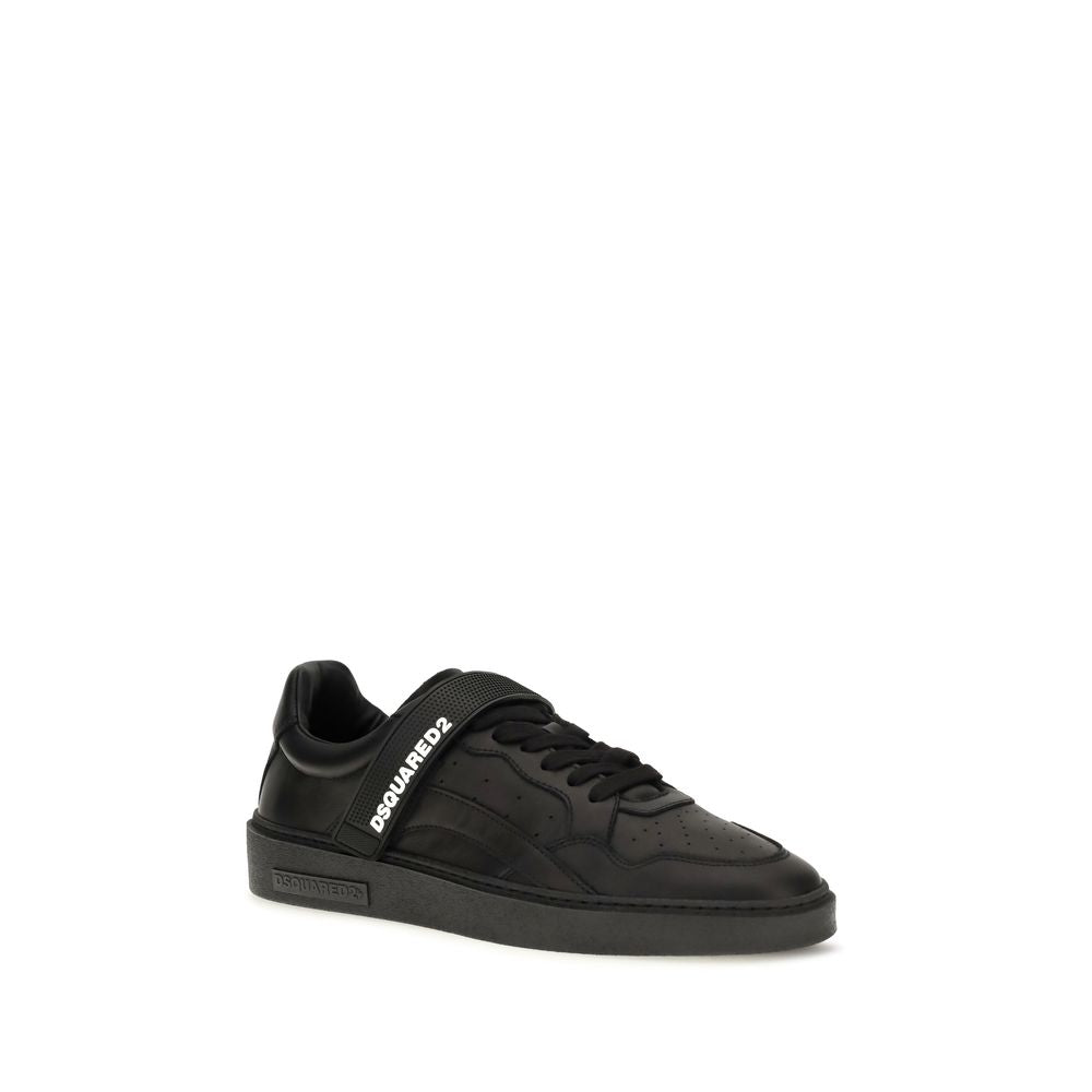 Black Calf Leather Bos Taurus Athletic Sneakers