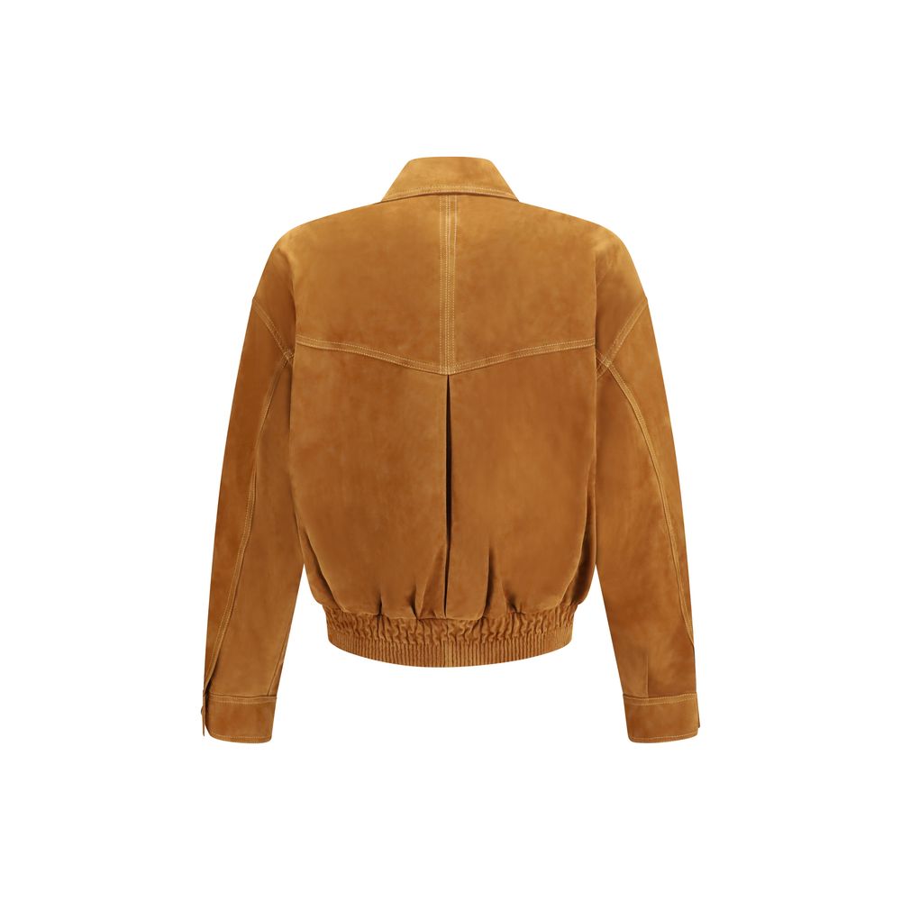 Brown Lamb Ovis Aries Aries Leather Jacket
