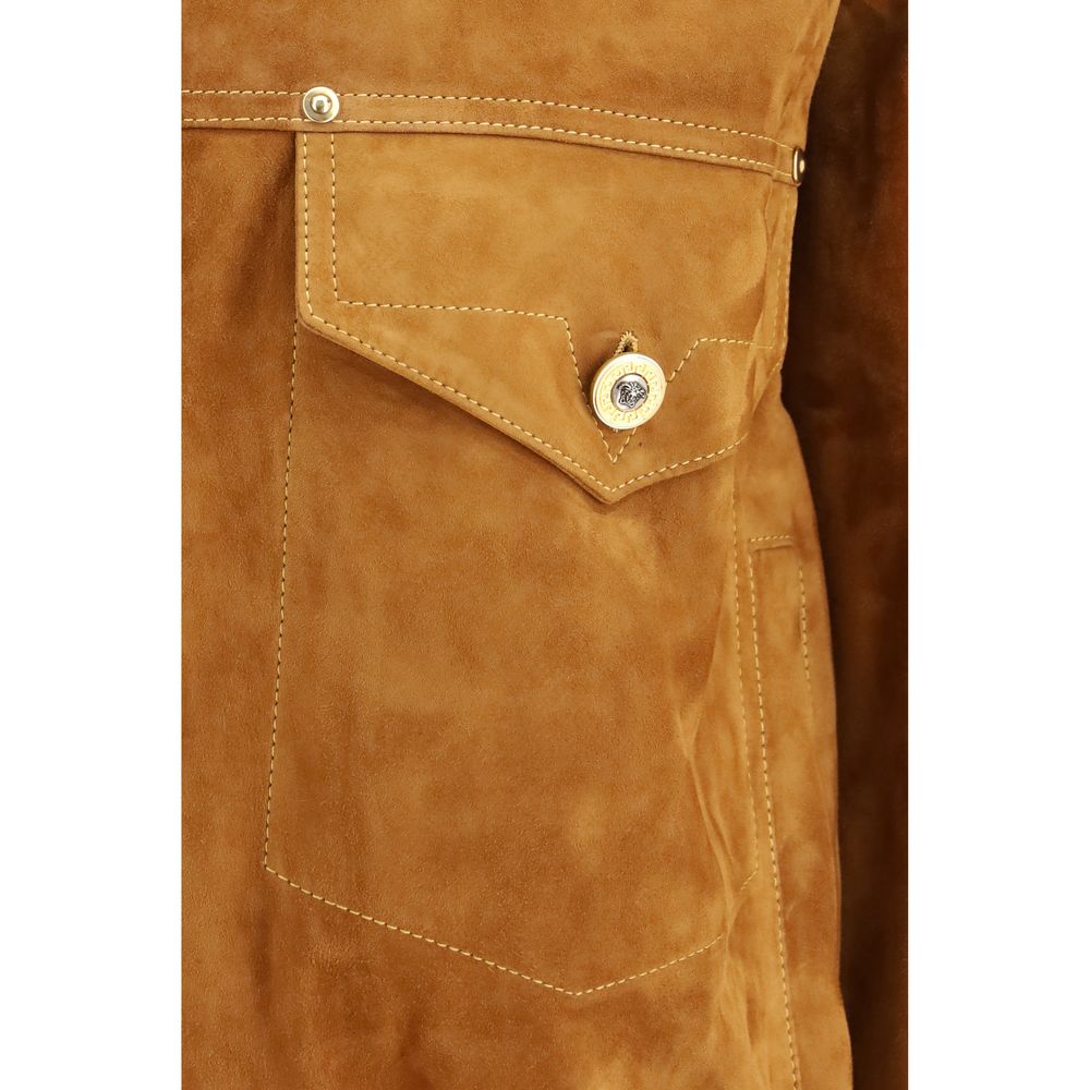 Brown Lamb Ovis Aries Aries Leather Jacket