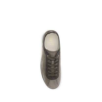 Gray Calf Leather Bos Taurus Sneakers