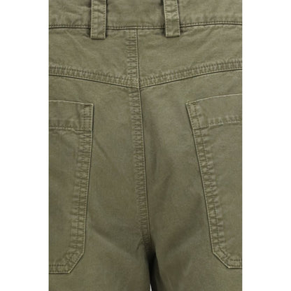 Bicolor Cotton Casual Pants