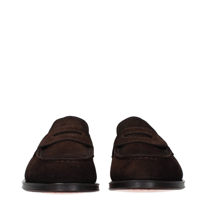 Brown Leather Slip-On Loafers