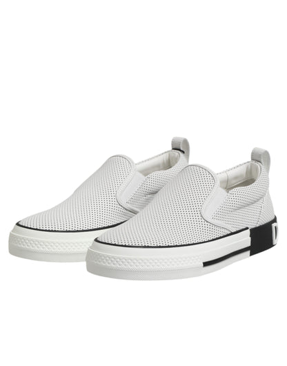 White Perforated Custom 2.Zero Sneakers Shoes