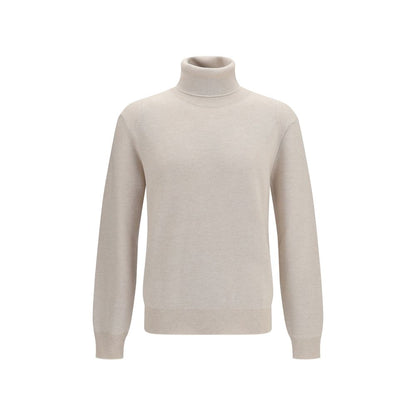 Beige Cashmere Turtleneck