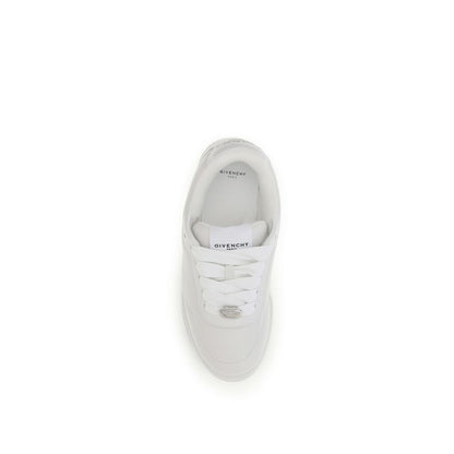 White Calf Leather Bos Taurus Sneakers