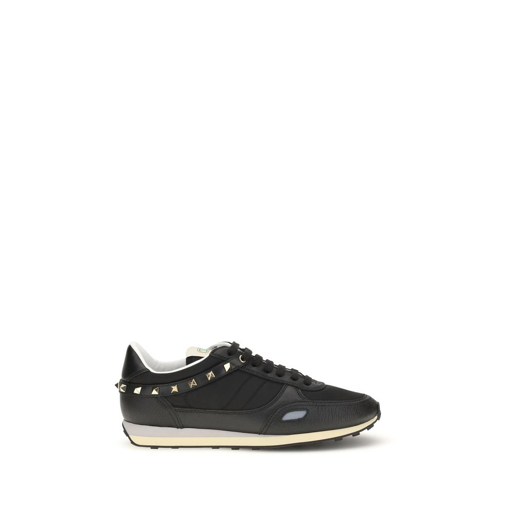 Black Polyamide Athletic Sneakers