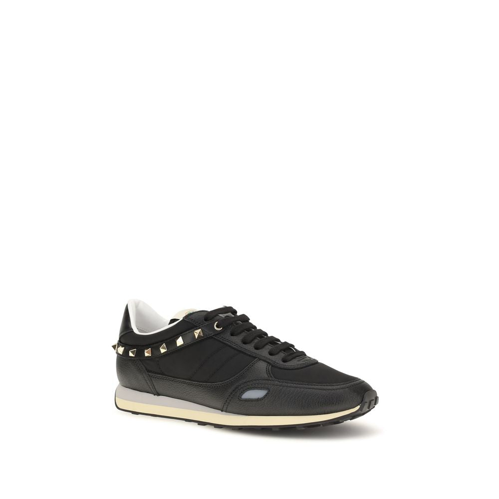 Black Polyamide Athletic Sneakers