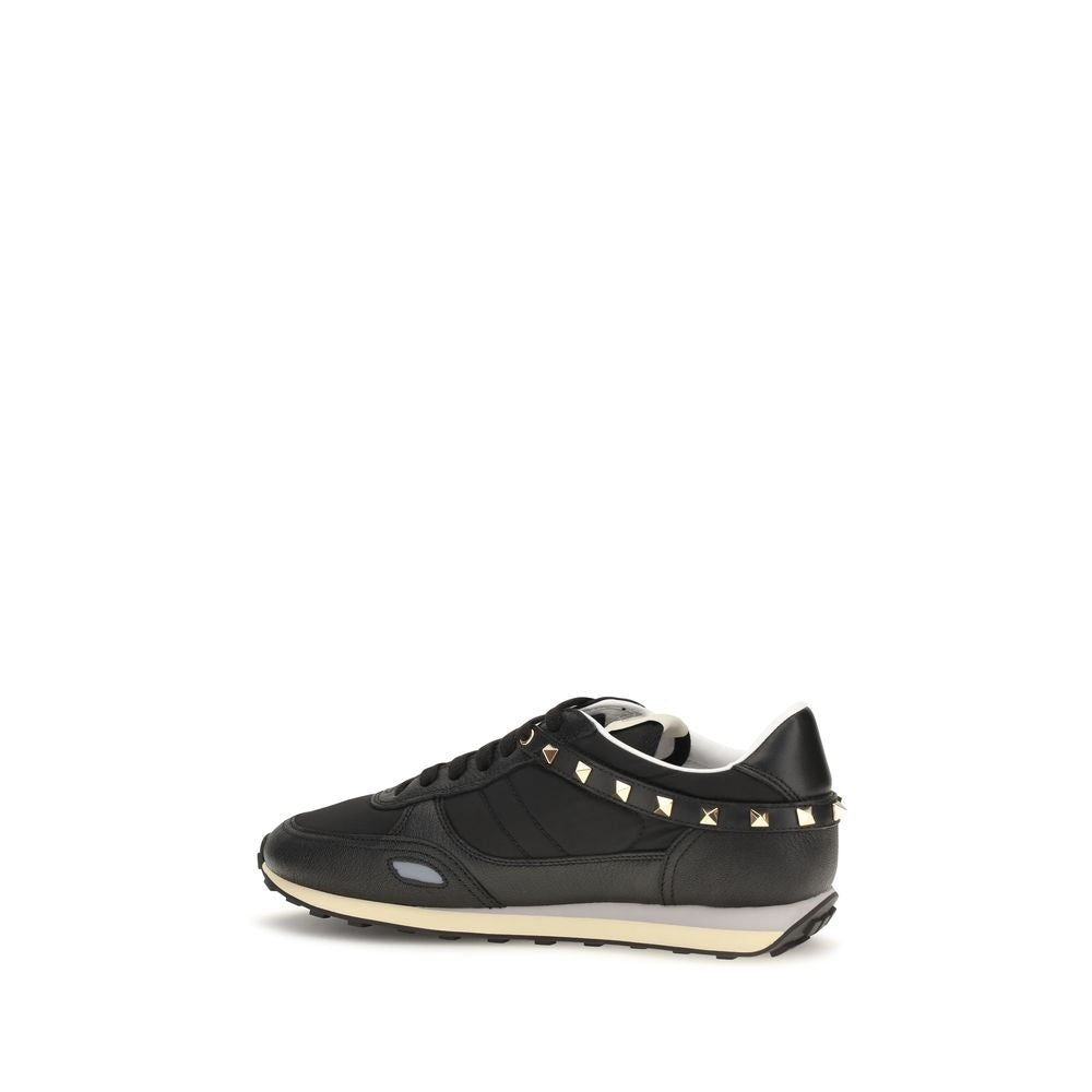 Black Polyamide Athletic Sneakers
