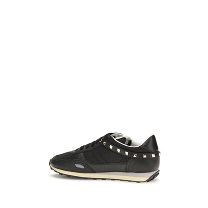 Black Polyamide Athletic Sneakers