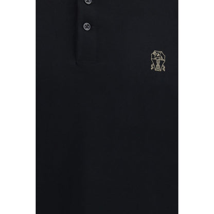 Black Cotton Polo Shirt