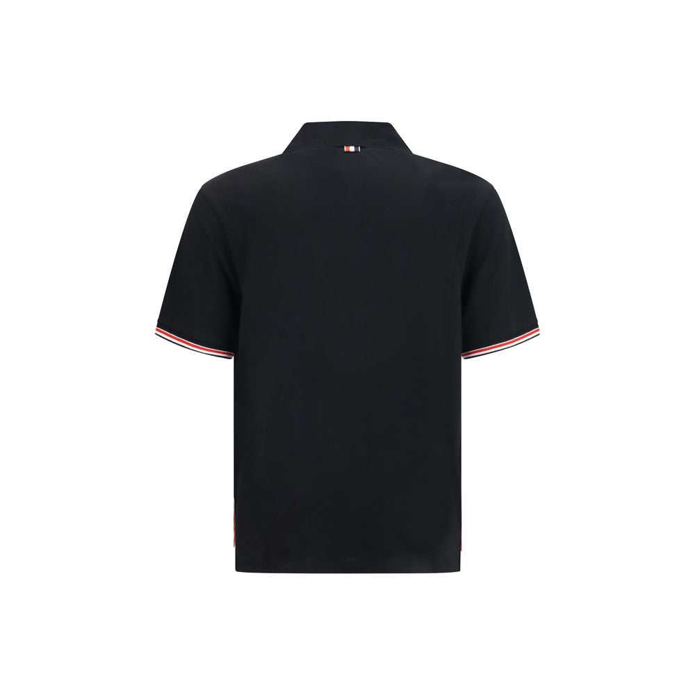 Black Cotton Polo Shirt