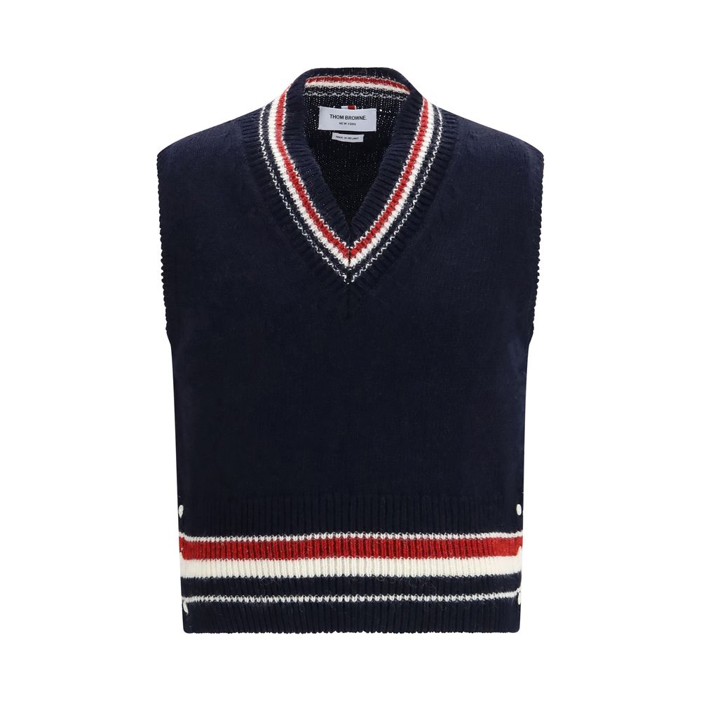 Blue Wool Oves Aries Sleeveles Sweater