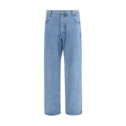 Blue Cotton Relaxed Fit Jeans