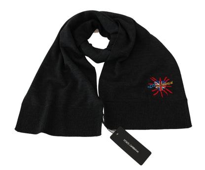 Gray #DGLovesLondon Wrap Shawl Wool Scarf