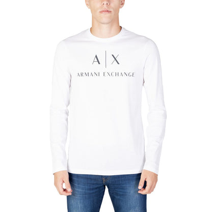 White Cotton Long Sleeve T-Shirt