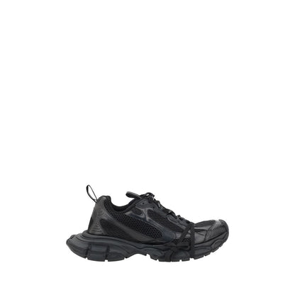 Black Polyethylene Athletic Sneakers