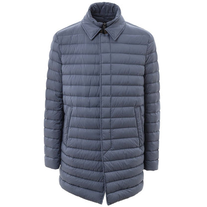 Blue Polyester Coat