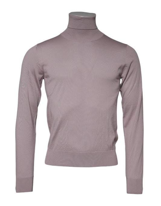 Brown Cashmere Knitted Men Pullover Sweater