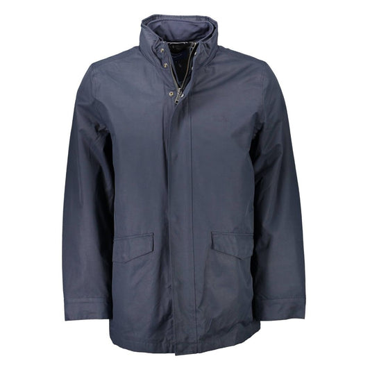 Blu Polyester Men's Jacket