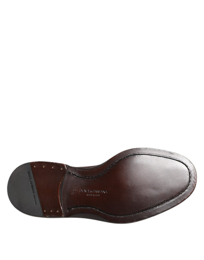 Brown Velvet Lace Up Oxford Dress Shoes