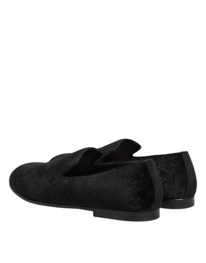 Black Jacquard Loafers Formal Men Dress Shoes