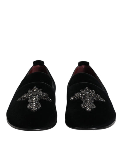Black Suede Cross Slip On Loafers Dress Shoes