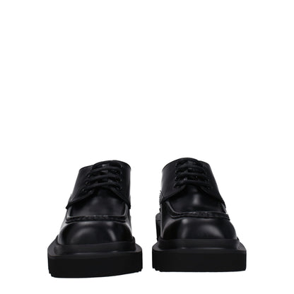 Black Leather Oxfords And Derbies
