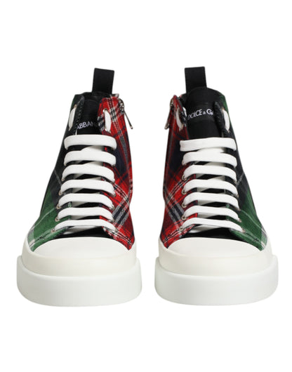 Multicolor Cotton High Top Men Sneakers Shoes