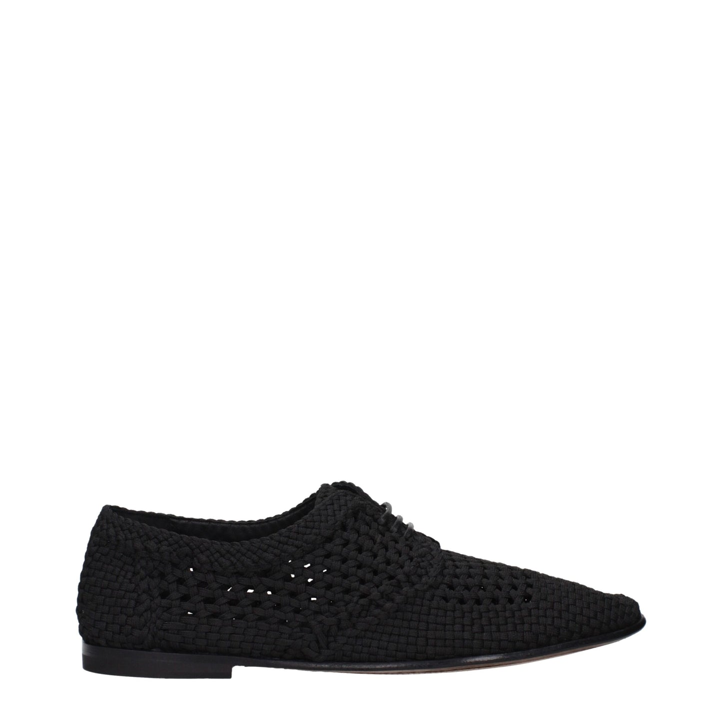 Black Fabric Oxfords And Derbies