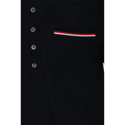 Blue Cotton Polo Shirt
