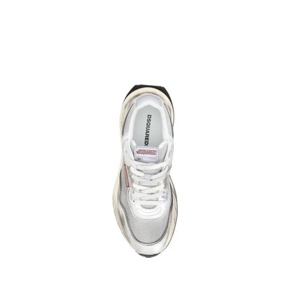 White Calf Leather Bos Taurus Athletic Sneakers